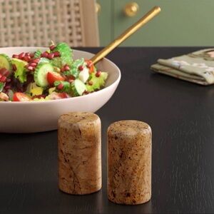 Threshold New Open Box Salt and Pepper Shaker Set Marble New in box